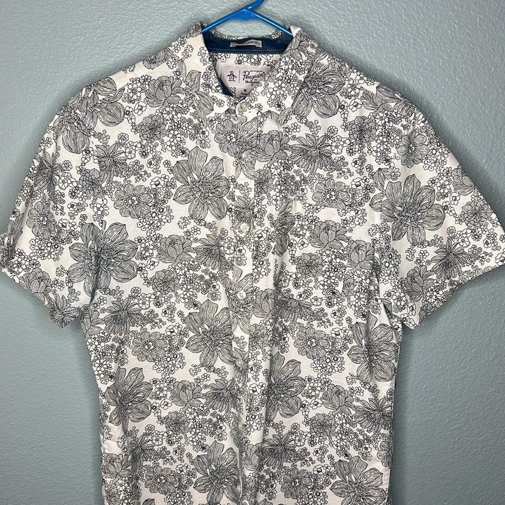 short sleeve floral button up